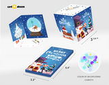 Confetti Snowman Exploding Christmas Card, Pop up Christmas card