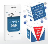 Father's Day Surprise Confetti card, Thank you Dad Exploding Pop Up Greeting Card