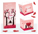 Pink Exploding Valentine's Day Love Card