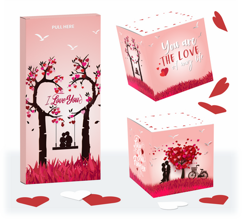 Pink Exploding Valentine's Day Love Card