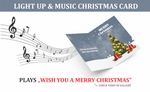 LIGHTS & MUSIC Card Christmas Tree  - Musical Card Plays We wish you...